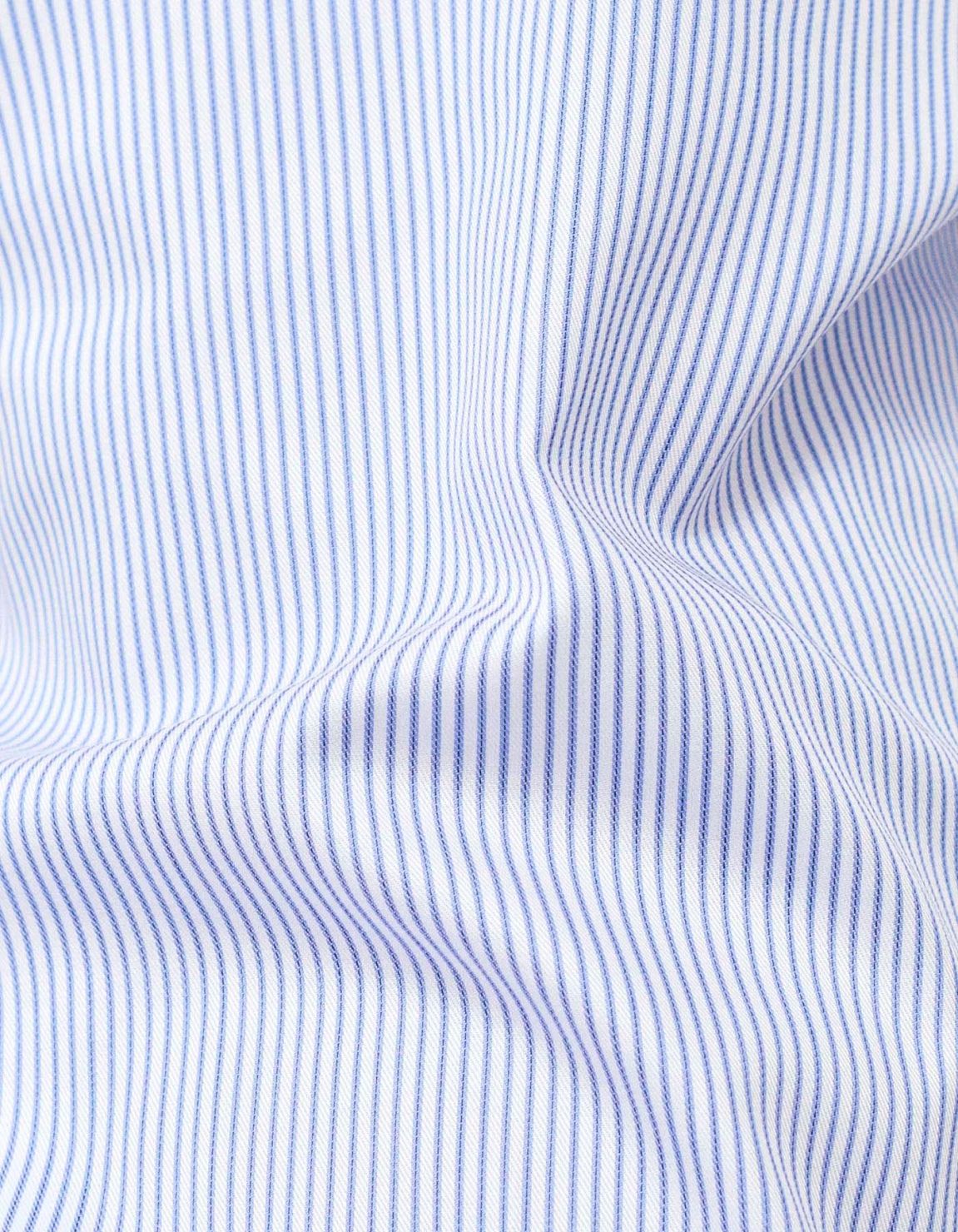 Camicia Collo francese piccolo Righe Twill Celeste Tailor Custom Fit 2