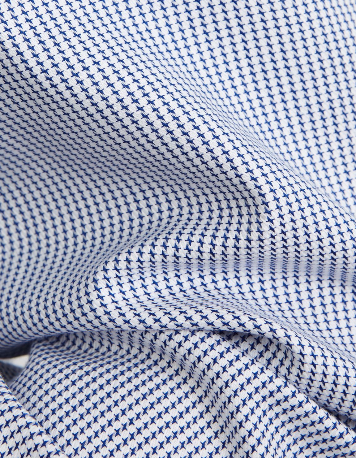 Blue Textured Pattern Shirt Collar small cutaway Slim Fit 4