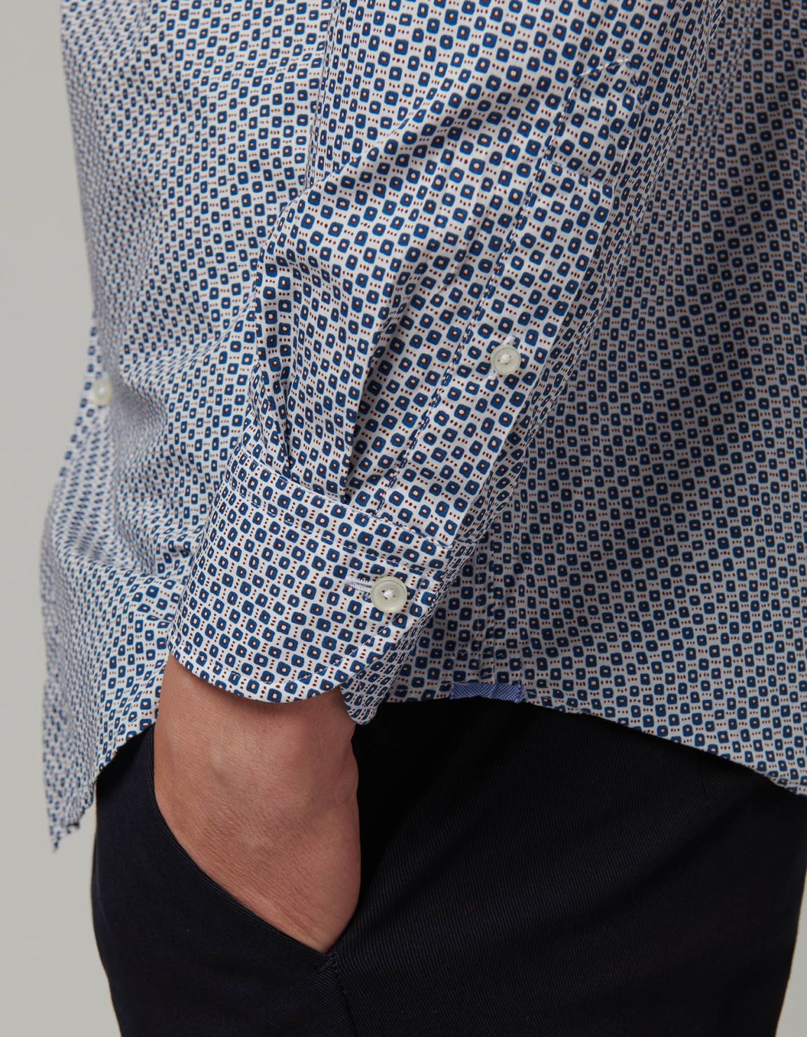 Light Blue Poplin Pattern Shirt Collar small cutaway Tailor Custom Fit 5