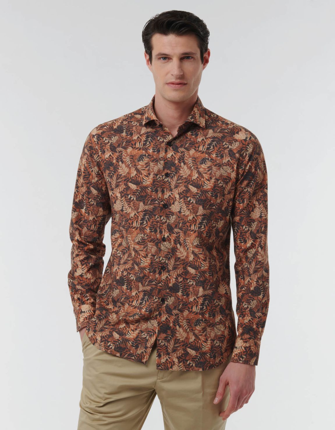 Camisa Cuello francés pequeño Estampado Tela Multicolor Tailor Custom Fit 6