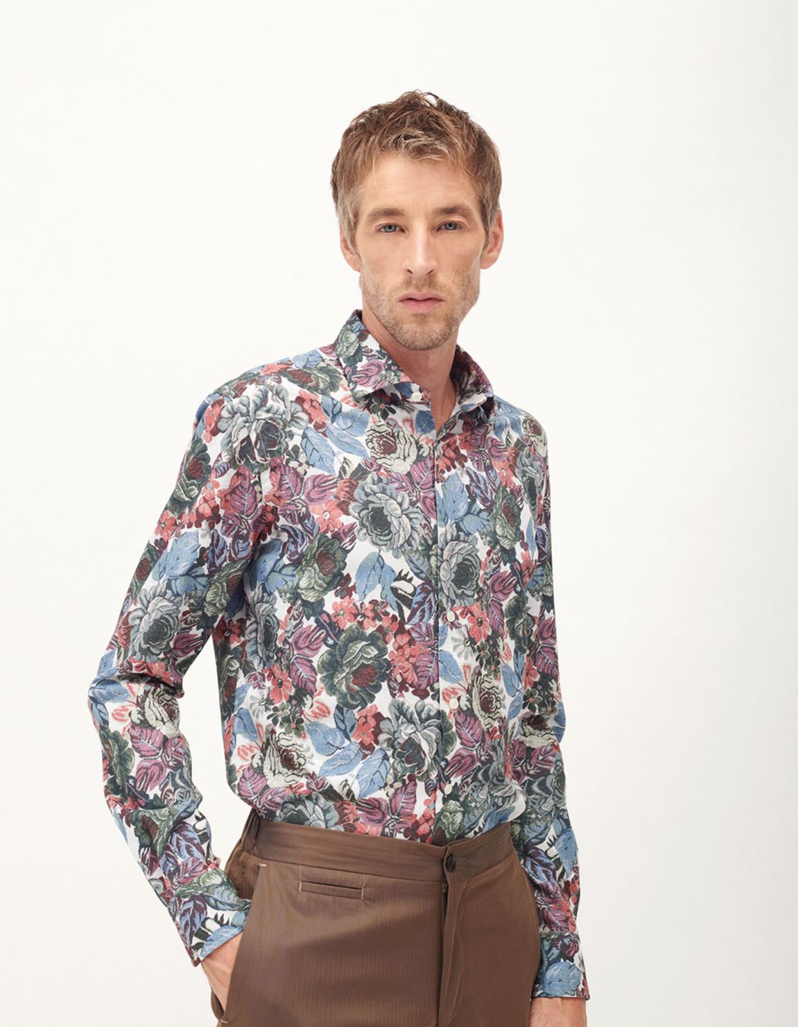 Shirt Collar small cutaway Multicolour Textured for Male - Xacus