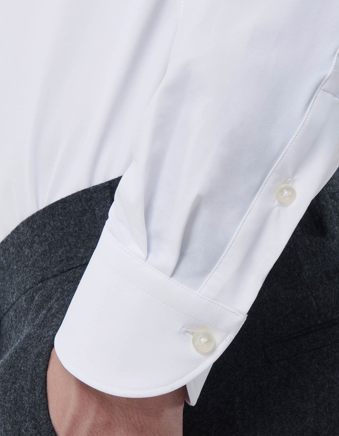 Shirt Collar small cutaway White Twill Tailor Custom Fit 5