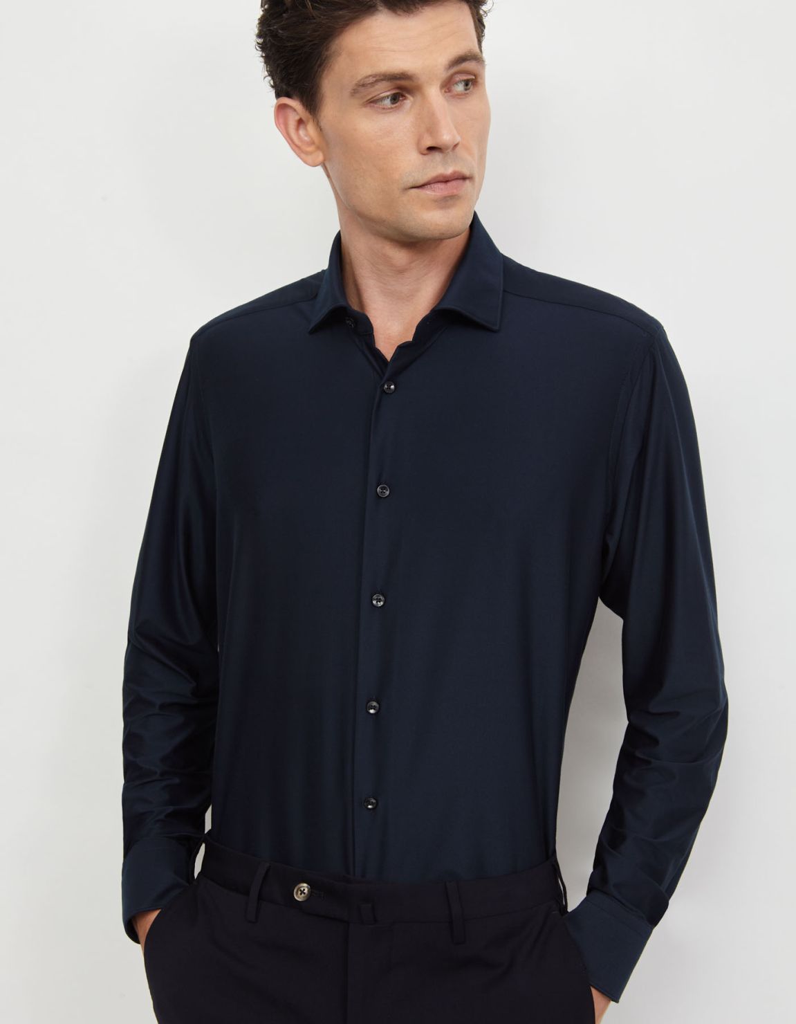 Camicia in micro flanella tecnica Active Twill Tailor Custom Fit 3