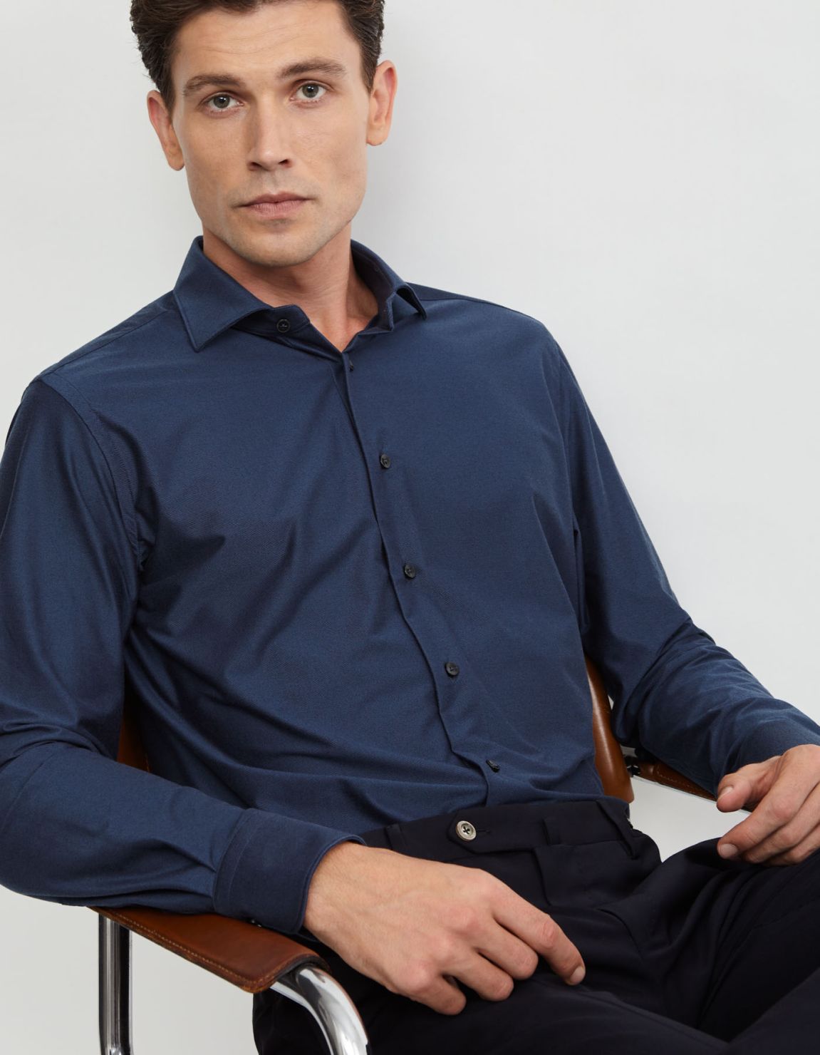 Camicia in micro flanella tecnica Active Twill Tailor Custom Fit 3