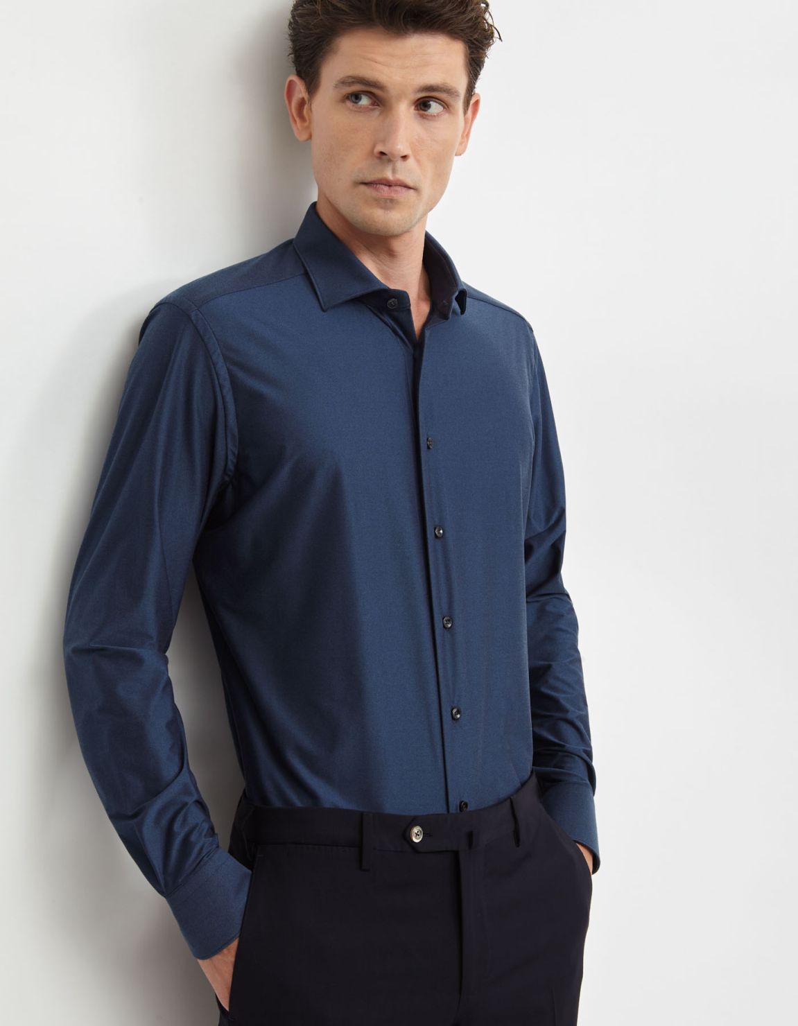 Camicia in micro flanella tecnica Active Twill Tailor Custom Fit 7