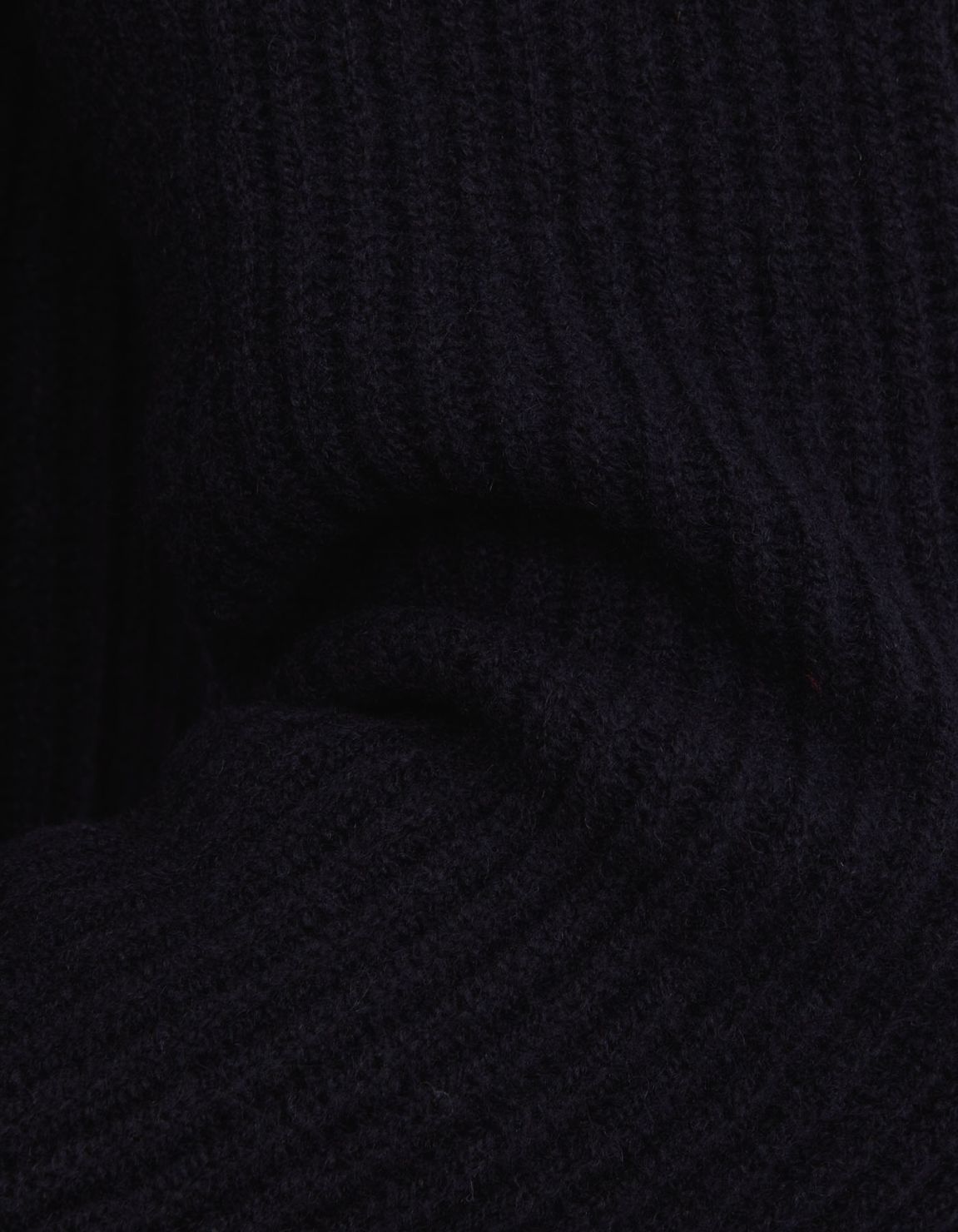 Sweater Navy Blue 7 gauge lambswool yarn Regular Fit 2