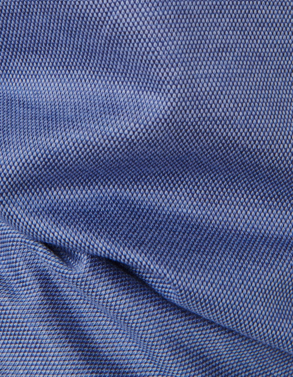 Camisa Cuello francés Liso Piqué Azul avio Tailor Custom Fit 4