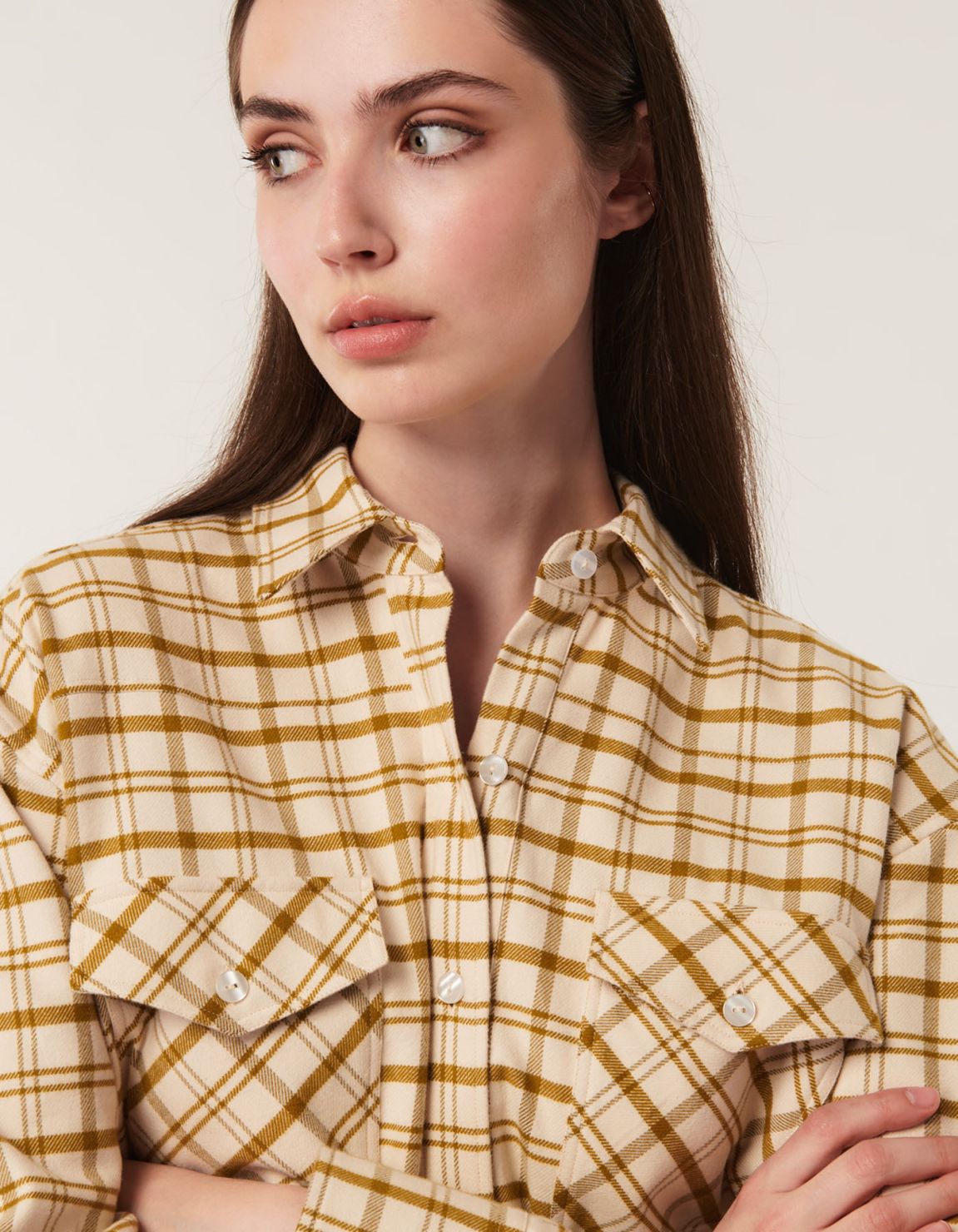 Shirt Mustard Flannel Check Over 3