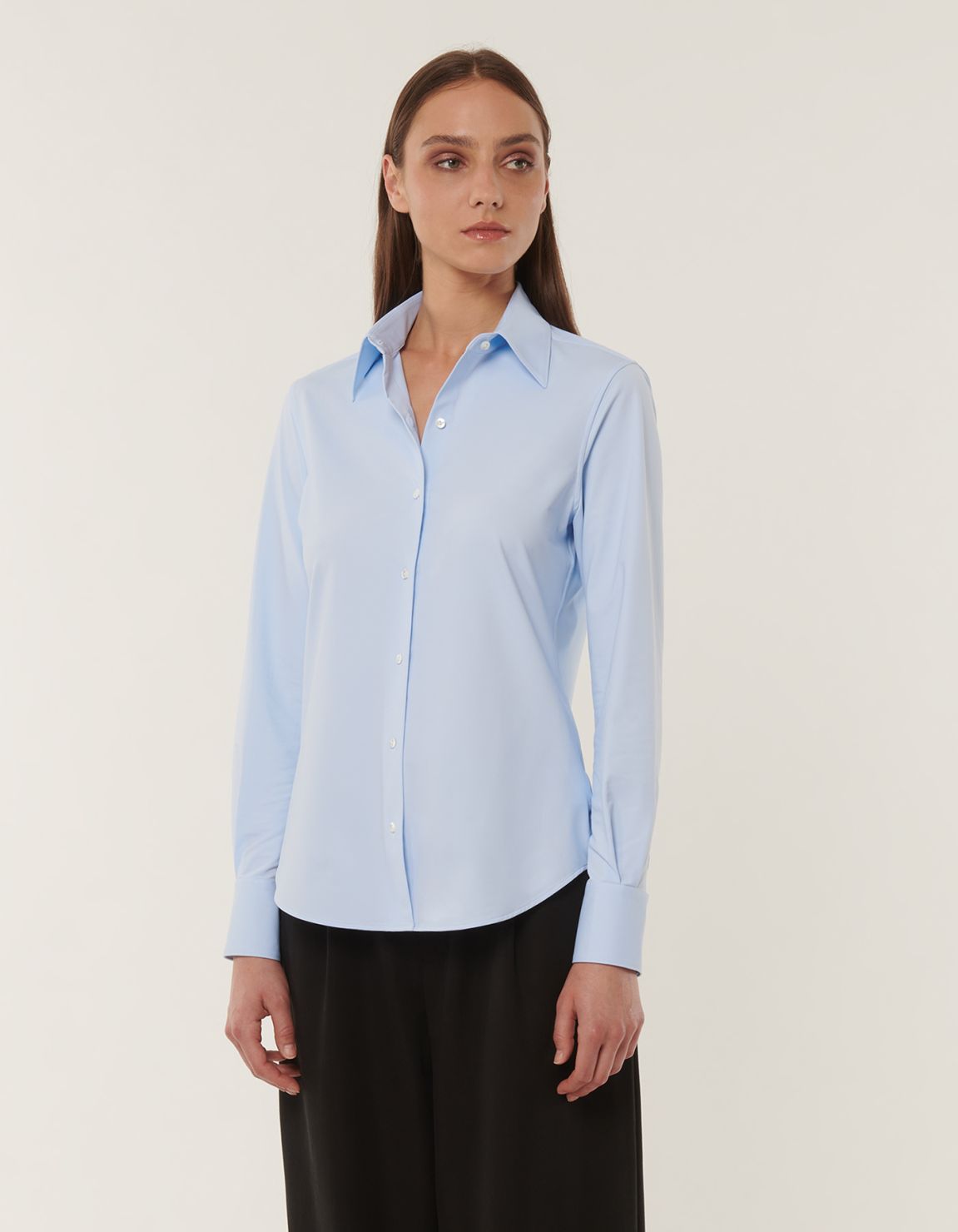 Camisa Celeste claro Active Liso Regular Fit 3