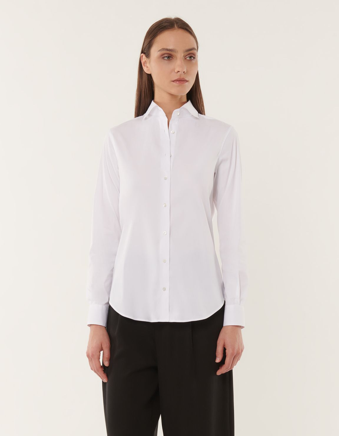 Chemise Blanc Stretch Unie Regular Fit 9