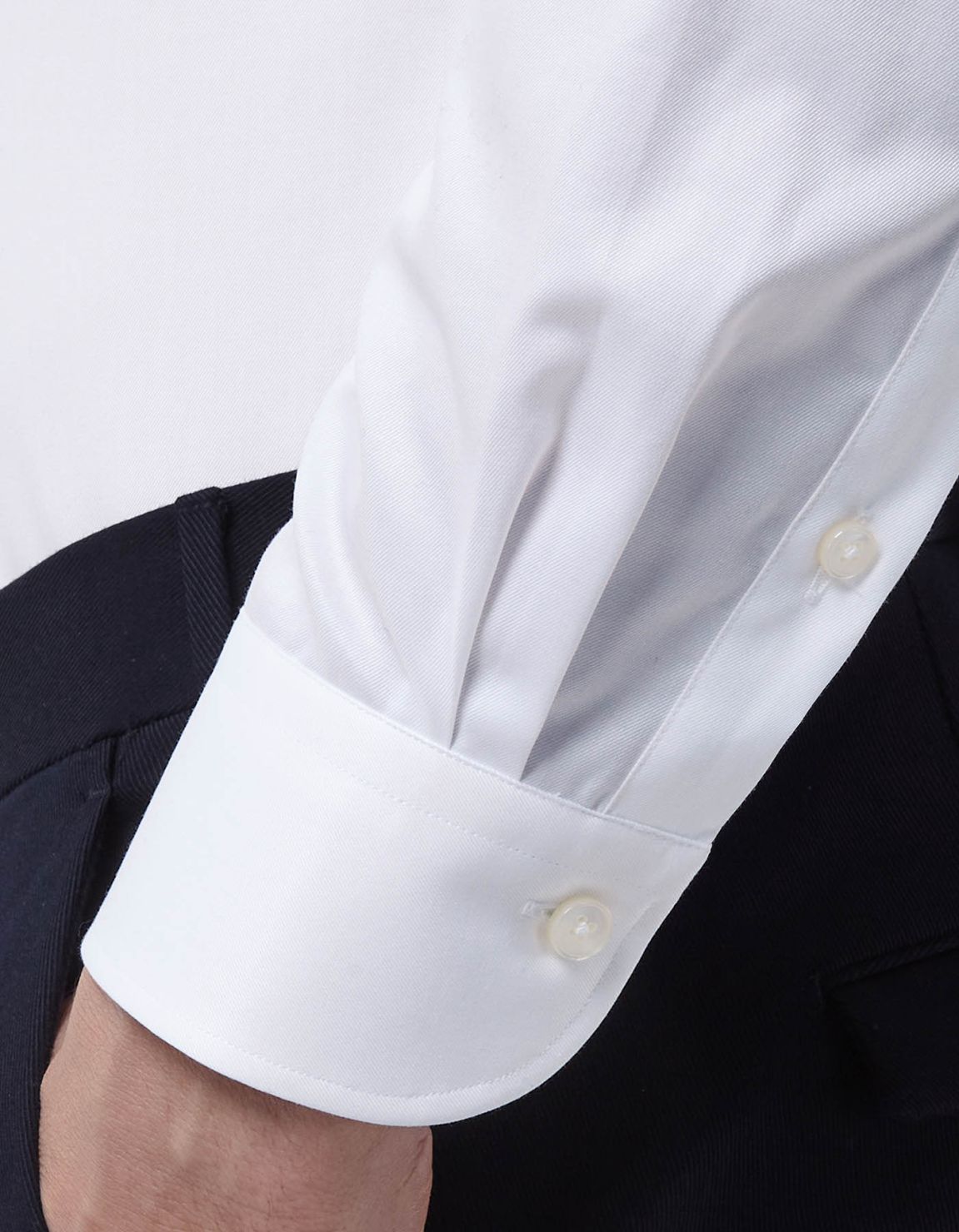 White Twill Solid colour Shirt Collar cutaway Tailor Custom Fit 5