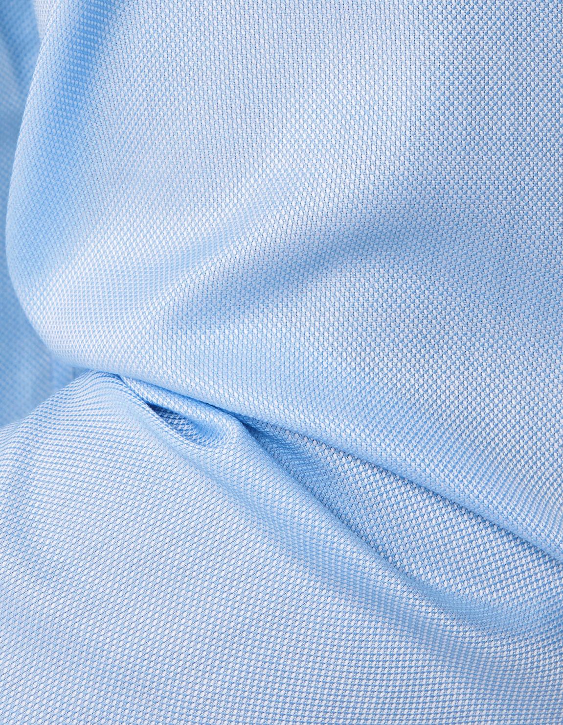 Light Blue Oxford Solid colour Shirt Collar spread Tailor Custom Fit 4