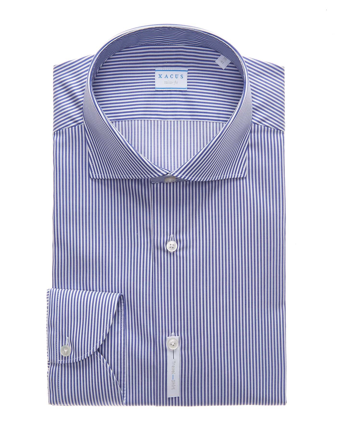 Shirt Collar cutaway Blue Twill for Male - Xacus