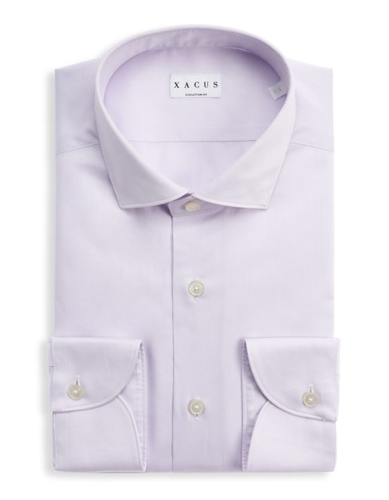 Chemise Col français petit Unie Twill Lilas Evolution Classic Fit