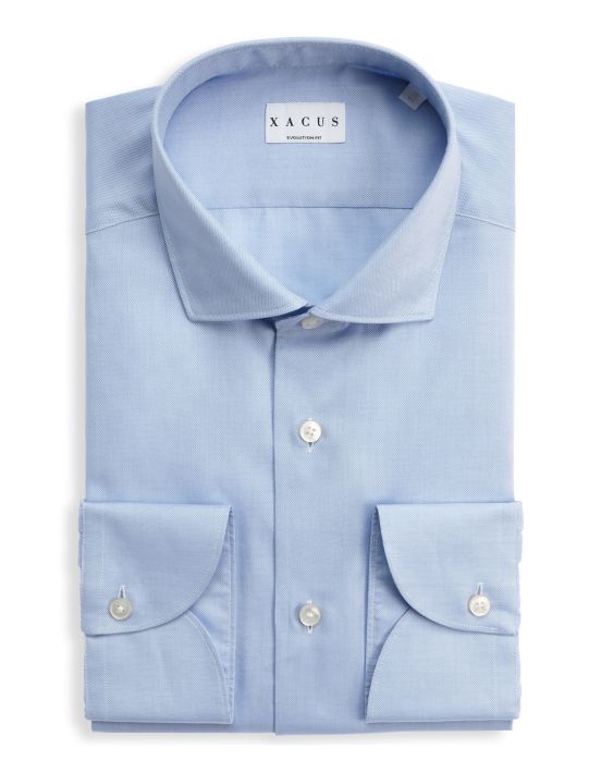 Chemise Col français petit Unie Oxford Bleu ciel Evolution Classic Fit