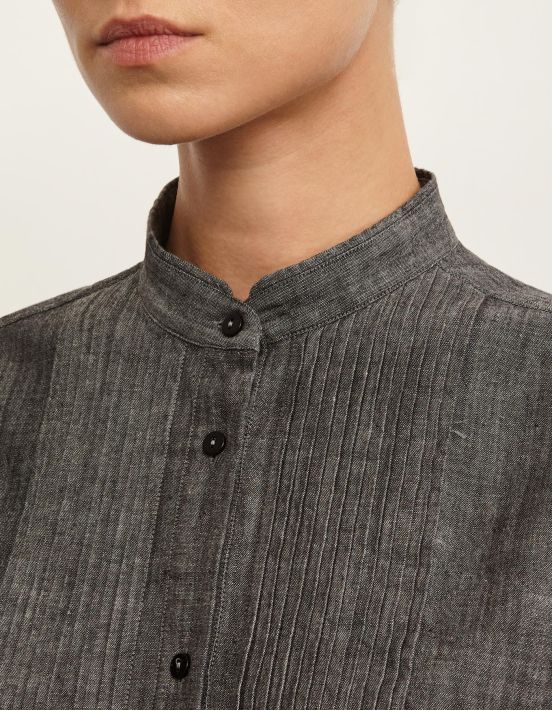 Shirt Dark Grey Cotton Solid colour Regular Fit hover