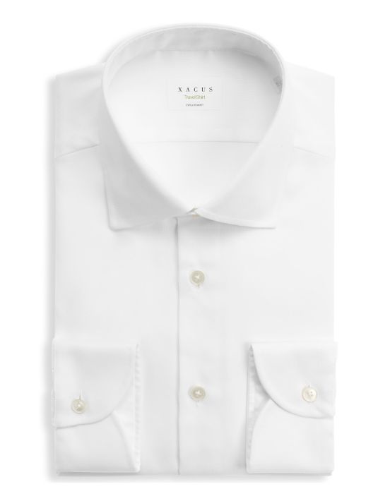 Chemise Col italien Unie Oxford Blanc Evolution Classic Fit