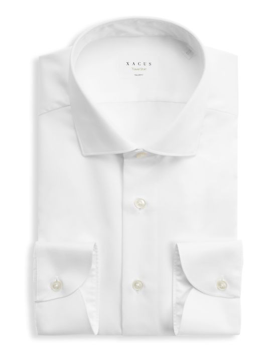 White Twill Solid colour Shirt Collar small cutaway Tailor Custom Fit