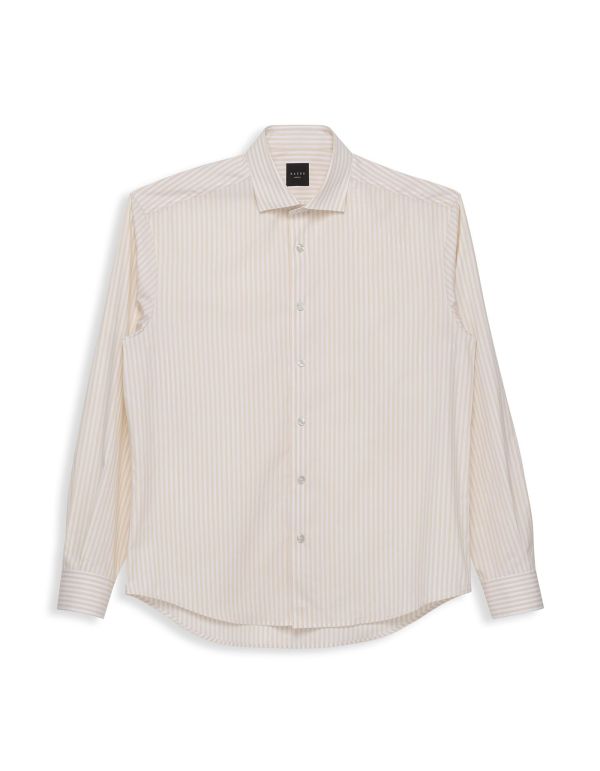 White Poplin Stripe Shirt Collar small cutaway Evolution Classic Fit