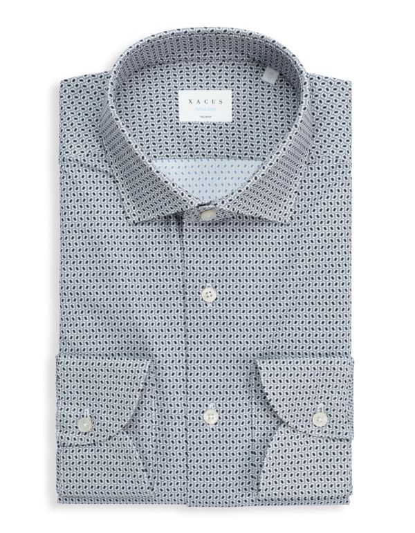 Grey Textured Pattern Shirt Collar small cutaway Tailor Custom Fit