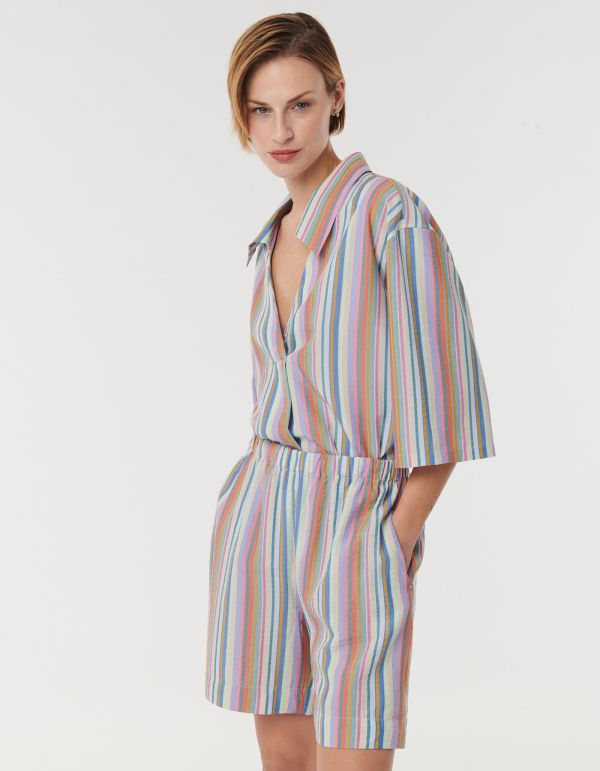 Pants Multicolour Tencel Stripe One Size