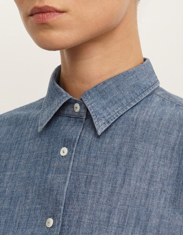 Chemise Blue jeans Coton Unie Regular Fit hover