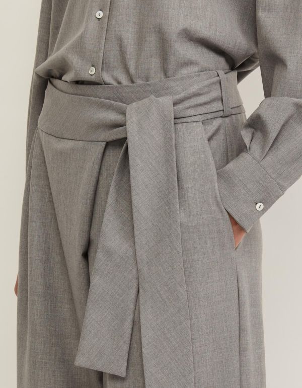 Pants Grey Mixed Viscose Solid colour Regular Fit hover