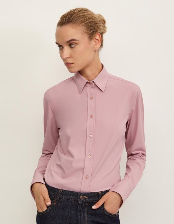 Shirt Vintage Rose Active Solid colour Slim Fit