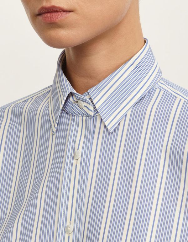 Shirt Light Blue Active Stripe Slim Fit hover