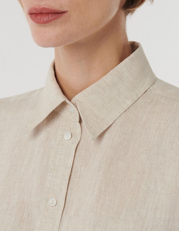 Shirt Sand Linen Solid colour Over hover